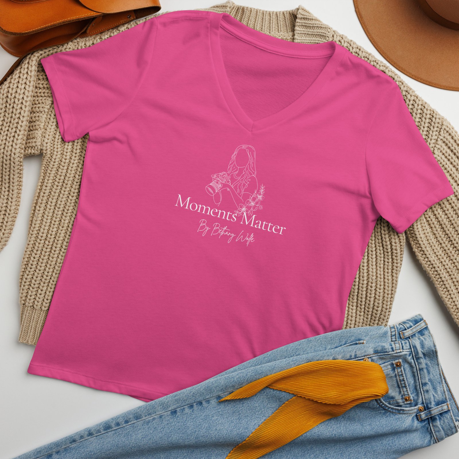 Women’s relaxed v-neck t-shirt - Image 5